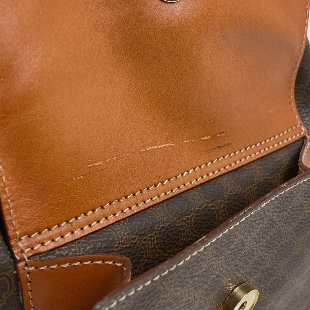 Celine Macadam shoulder bag drawstring canvas brown - Picture 6 of 7